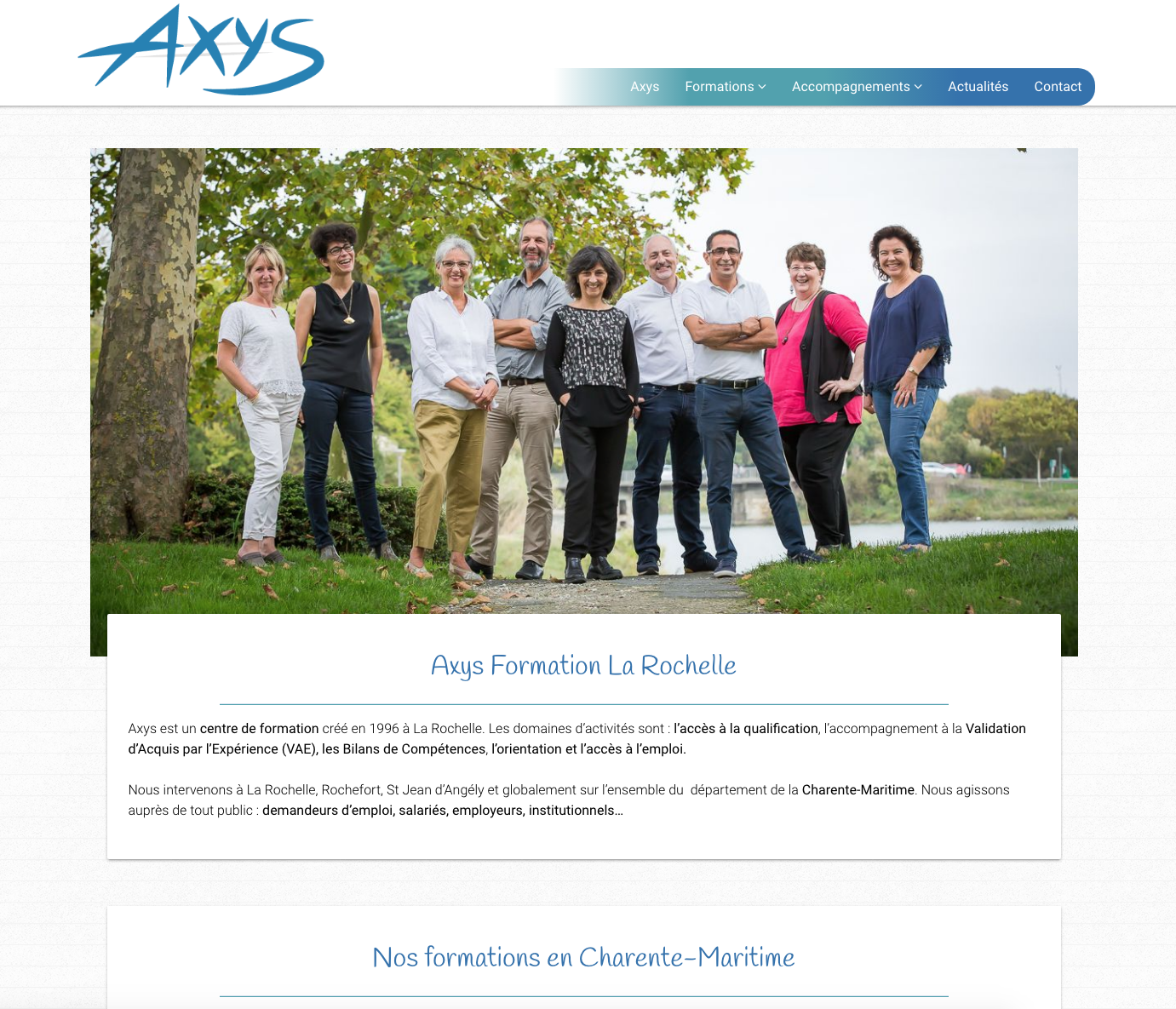 site Axys Formation
